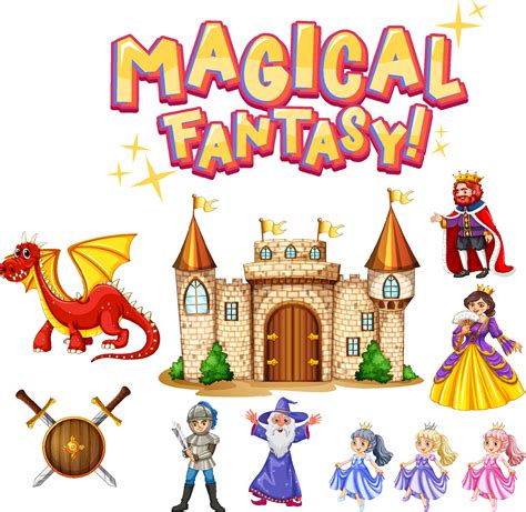 Set Of Fairy Tales Cartoon Characters 5569753 Vector Art At Vecteezy