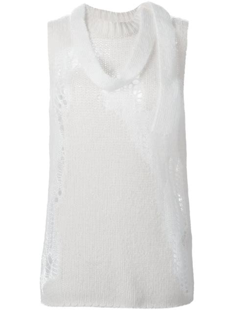 Find deals on products in womens shops on amazon. 3.1 phillip lim Open Knit Tank Top in Beige (NUDE ...
