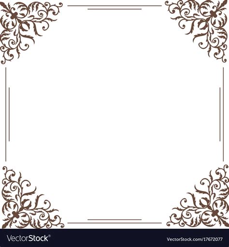 Decorative square frame vintage style Royalty Free Vector