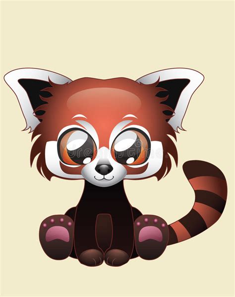 Cute Red Panda Vector Illustration Art Stock Vector Illustration Of