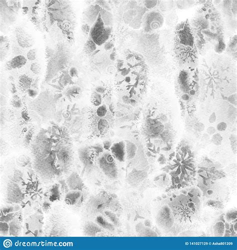 Black White Monochrome Snow Snowflakes Endless Repeat Stock Image