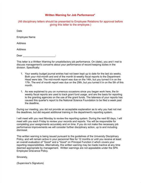 The termination letter summarizes what was said at the meeting. 8+ Sample Final Warning Letters Free Samples, Examples ...