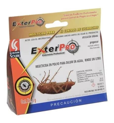 Insecticida Pvo Cucaracha Exter Pro Presentacion De 5 G Meses Sin