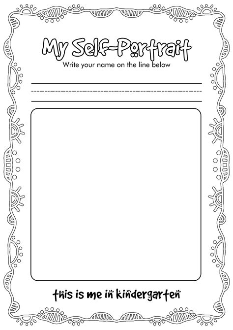 14 Self Portrait First Day Of School Worksheets Free Pdf At