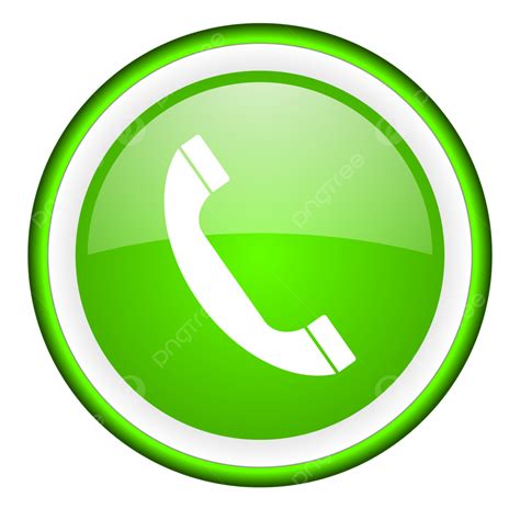 Icono De Teléfono Verde Brillante Sobre Fondo Blanco Celular Png