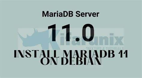 Install Mariadb 11 On Debian 11debian 10