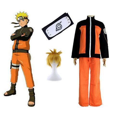 Anime Naruto Shippuden Uzumaki Naruto Cosplay Costume Jacket And Pant