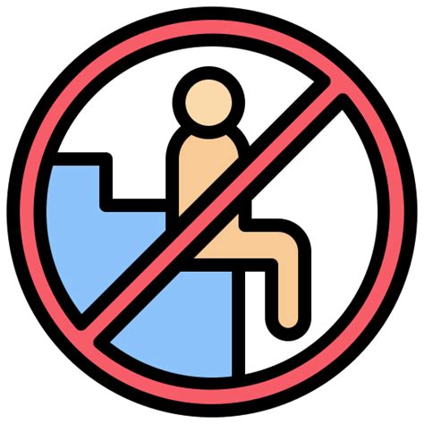 No Sitting Icon Generic Outline Color