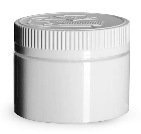 Sks Bottle And Packaging 3 Oz Plastic Jars White Polypropylene Open