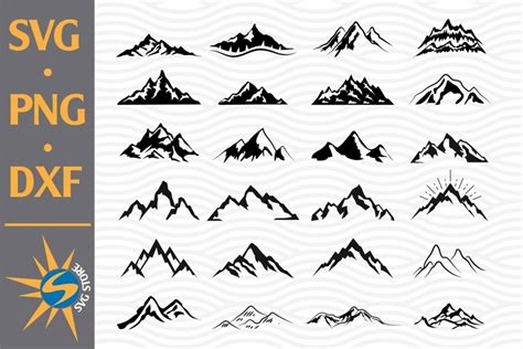 Free 233 Mountain Silhouette Svg SVG PNG EPS DXF File