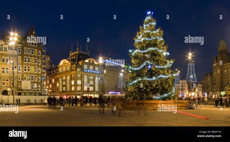 The Netherlands Holland Amsterdam City Christmas Lights Illumination