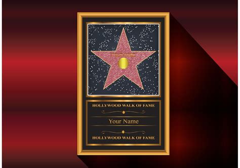 Fame Vector Hollywood Walk Of Fame Vector Star Illustration Famous