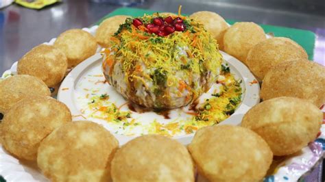 Amazing Panipoori Raj Kachori Recipe Raj Kachori Chaat Food On