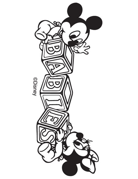 baby mickey mouse Colouring Pages