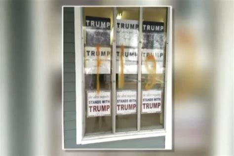 Donald Trumps Campaign Headquarters In Mass Vandalized