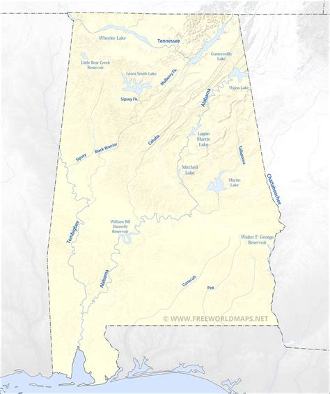 Map Of Lakes In Alabama Palm Beach Map