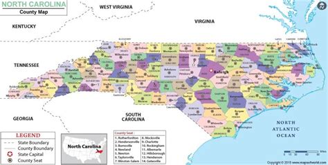 Map Of North Carolina Towns And Cities