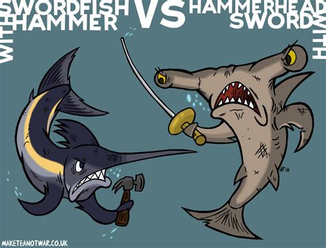 Swordfish Vs Hammerhead By Gagaman On Deviantart