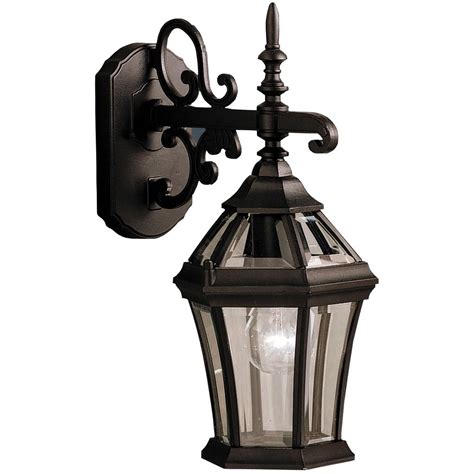 Kichler Outdoor Wall Light With Clear Glass In Black Finish 9789bk