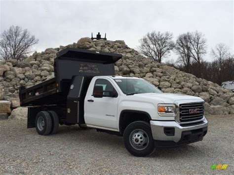 2015 Summit White Gmc Sierra 3500hd Work Truck Regular Cab 4x4 Dump