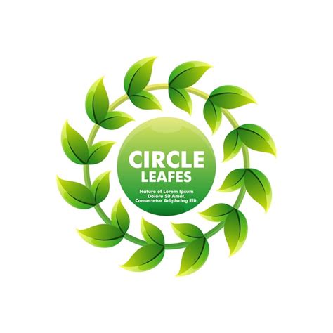 Premium Vector Vector Logo Illustration Circle Leaf Gradient Colorful