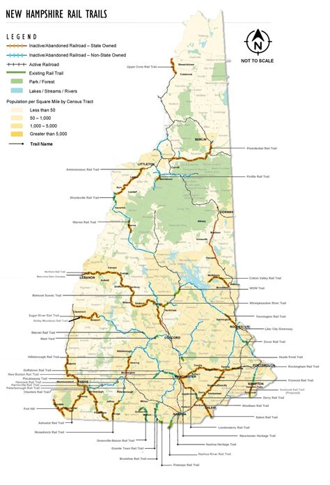 Map Of Nh Rail Trails Nh Rail Trails Coalition