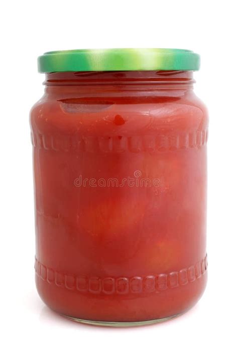 Cherry Tomatoes Canned In Glass Jar Stock Photo Image Of Isolated