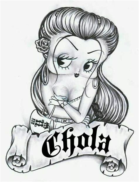 Cholitos Chicano Drawings Tattoo Style Drawings Sketch Tattoo Design Art Drawings Art