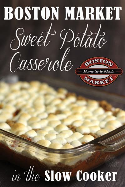 You will need the following ingredients to make this copycat sweet potato casserole recipe from boston market: Boston Market Sweet Potato Casserole Crock Pot. Just like ...