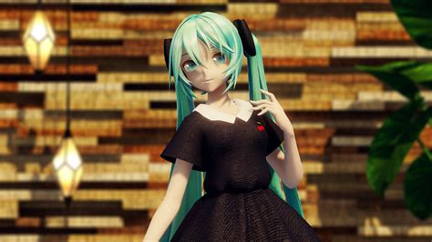Mmd Patchwork Staccato Yyb Black Dress Miku By Alyssathemax On
