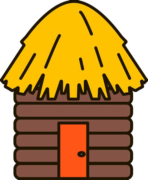 Premium Vector This Cartoon Clipart Shows A Nipa Hut Summer Clip