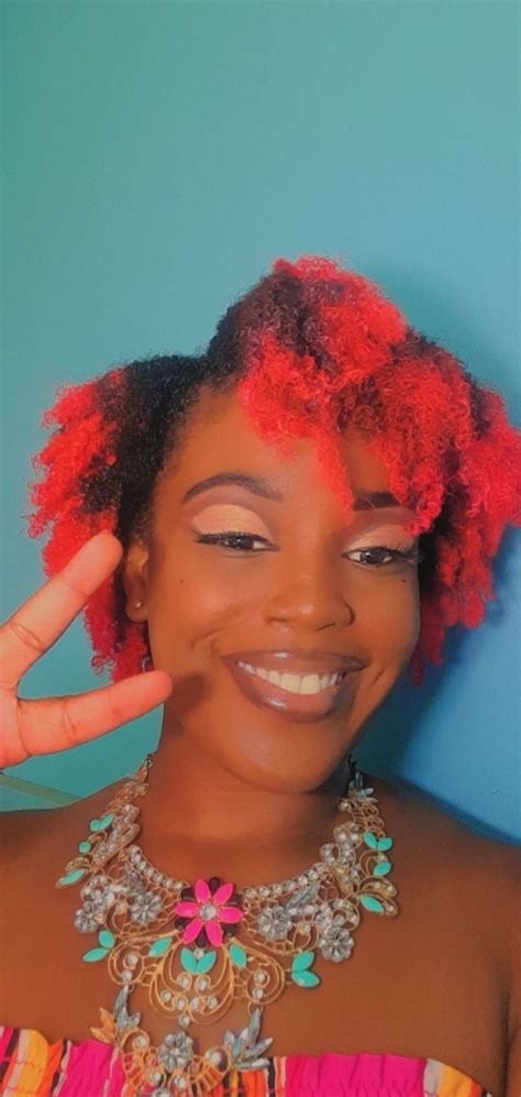 black roots red hair natural style natural hair styles red dip dye lip designs black girls