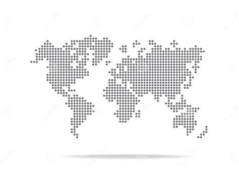 Dot World Map Isolated On The White Background Stock Vector
