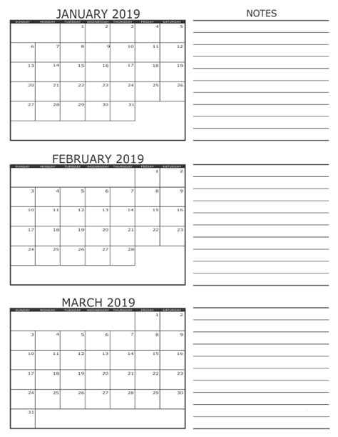 3 Month Printable Calendar Printable Word Searches