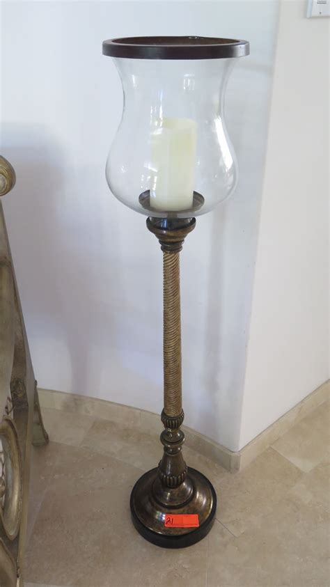 Discover the best hurricane candleholders in best sellers. Standing Candle Holder with Hurricane Glass Globe, Approx ...