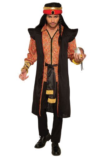 Male Fortune Teller Mask With Scarf Brown