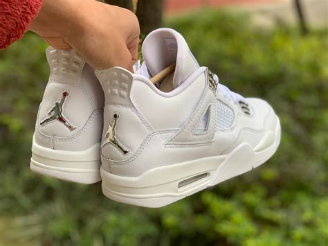 Air Jordan 4 Retro Pure Money White Silver Shoes Sale In Uk