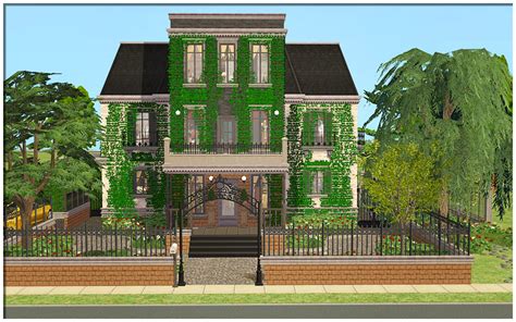 Deveroux Sims 2 — Goth Manor 165 Sim Lane Pleasantview Exterior