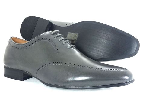 Mens Dress Shoes Majestic Grey Oxford Lace Up Fashion Shoes Ebay