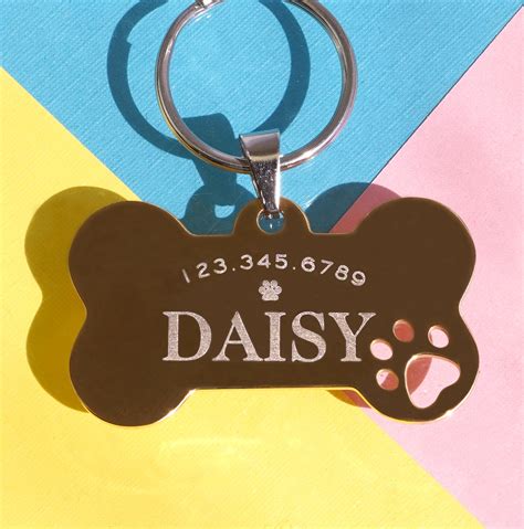 Custom Dog Tag Personalized Dog Id Name Tag Engraved Pet Etsy