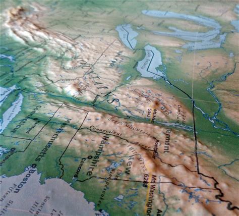 United States Geophysical Three Dimensional 3d Raised Relief Map