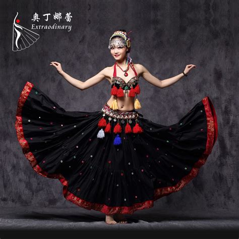 American Tribal Style Belly Dance Costume Tassel Coin Ats Costume 3pcs