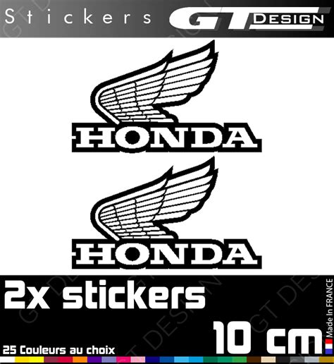 2 Stickers Logo Honda Vintage 10 cm