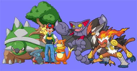 ash's pokemon from Sinnoh by grantgman on DeviantArt
