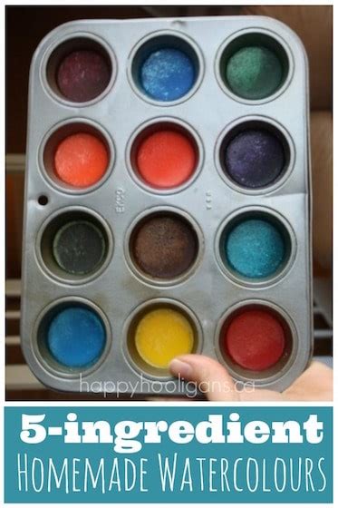 Homemade Watercolour Paints 5 Kitchen Ingredients