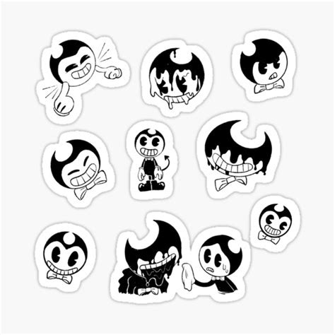Bendy Faces Sticker For Sale By Charlesmydarlin Redbubble