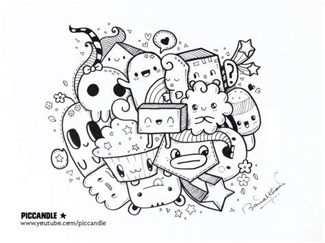 These are funny animals, people, unicorns, cakes, cakes, clouds, monsters. New video | A quick kawaii doodle by PicCandle on DeviantArt