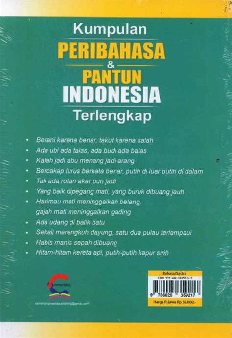 Buku Kumpulan Peribahasa Pantun Indonesia Terlengkap Bukukita