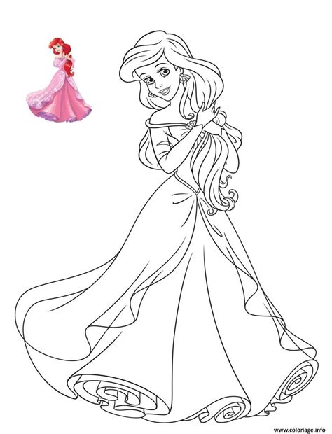 Coloriage Princesse Disney Ariel Dessin Princesse Disney à imprimer