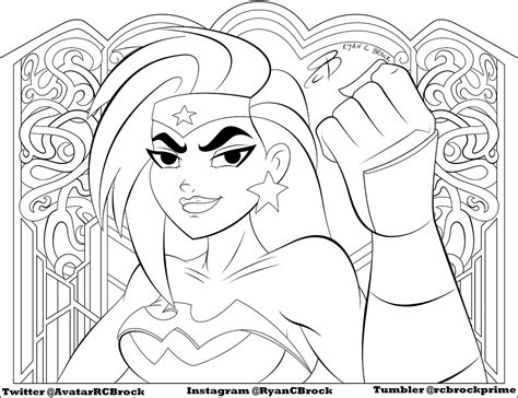 Coloring And Drawing Justice League Wonder Woman Coloring Pages
